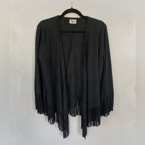 Show Me Your Mumu Marma Fringe Faux Suede Jacket / Cardigan / Kimono - Picture 2 of 7